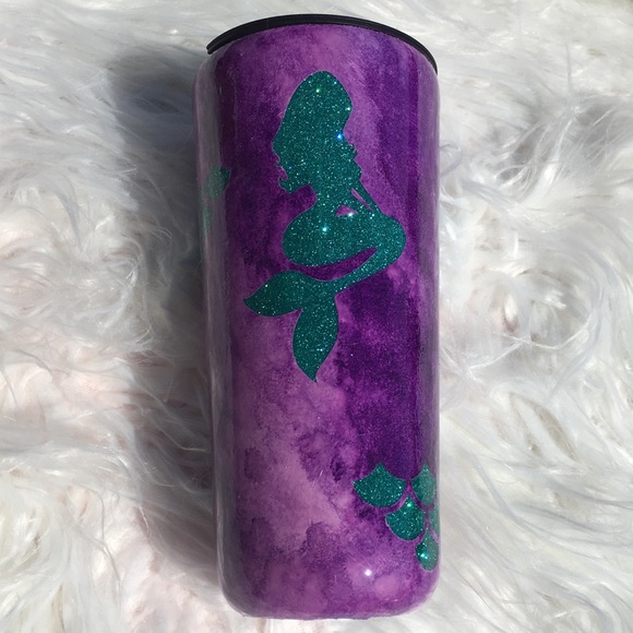 Little Mermaid Peek-a-Boo Glitter Tumbler
